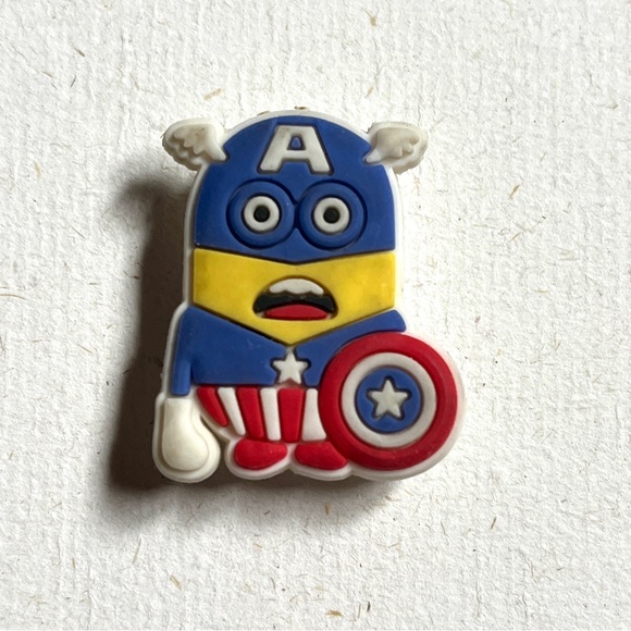 Jibbitz set of 5. Minions Batman & Captain America, Baby Yoda, Cars, & 1 more. - Picture 3 of 7